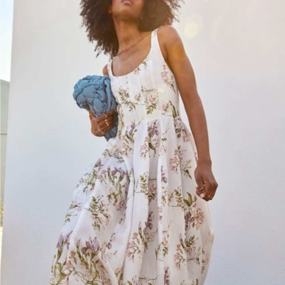 Brock Collection x H&M White Floral Midi | Maxi Dress